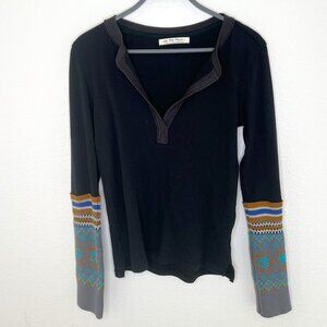 We The Free Long Sleeve V-Neck Henley (Size L)